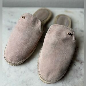 Michael Kors Women’s Suede Espadrille‎ Slipper Color Pink Size 8.5